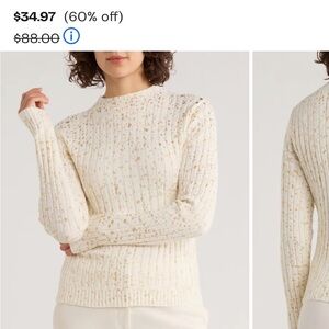 Jason Wu Ivory and Gold Speckled Sweater